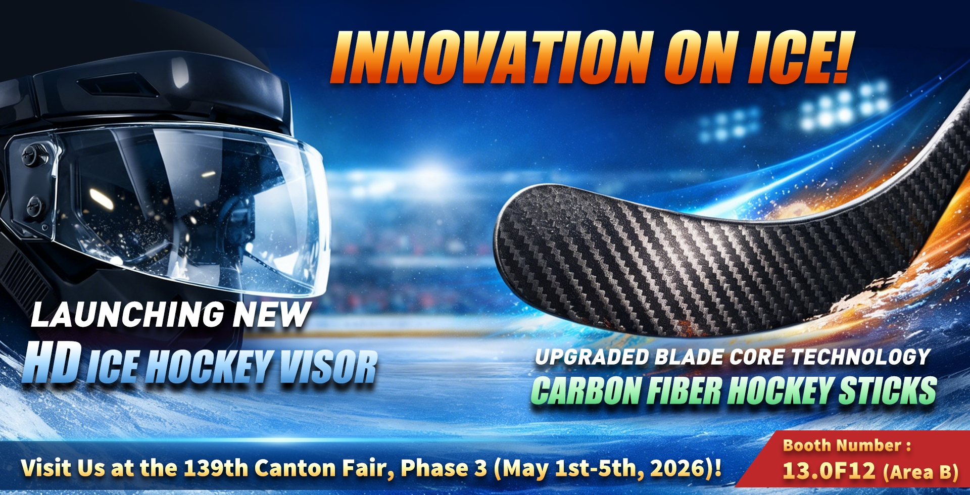 GYSPORTS/GYHOCKEY til at deltage i den 139. Canton Fair 2026: Lancering af nyt HD ishockeyvisir og opgraderet kulfiberhockeystave