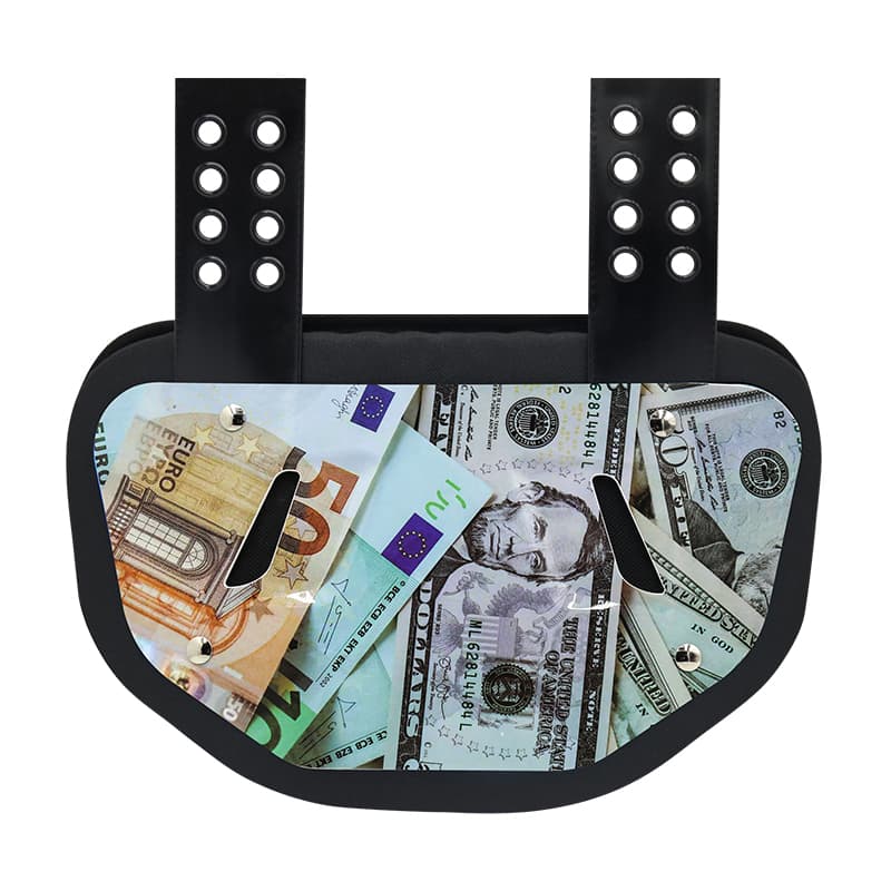 Slagfast amerikansk fodbold bagplade - let og ventileret rygsøjlebeskyttelse