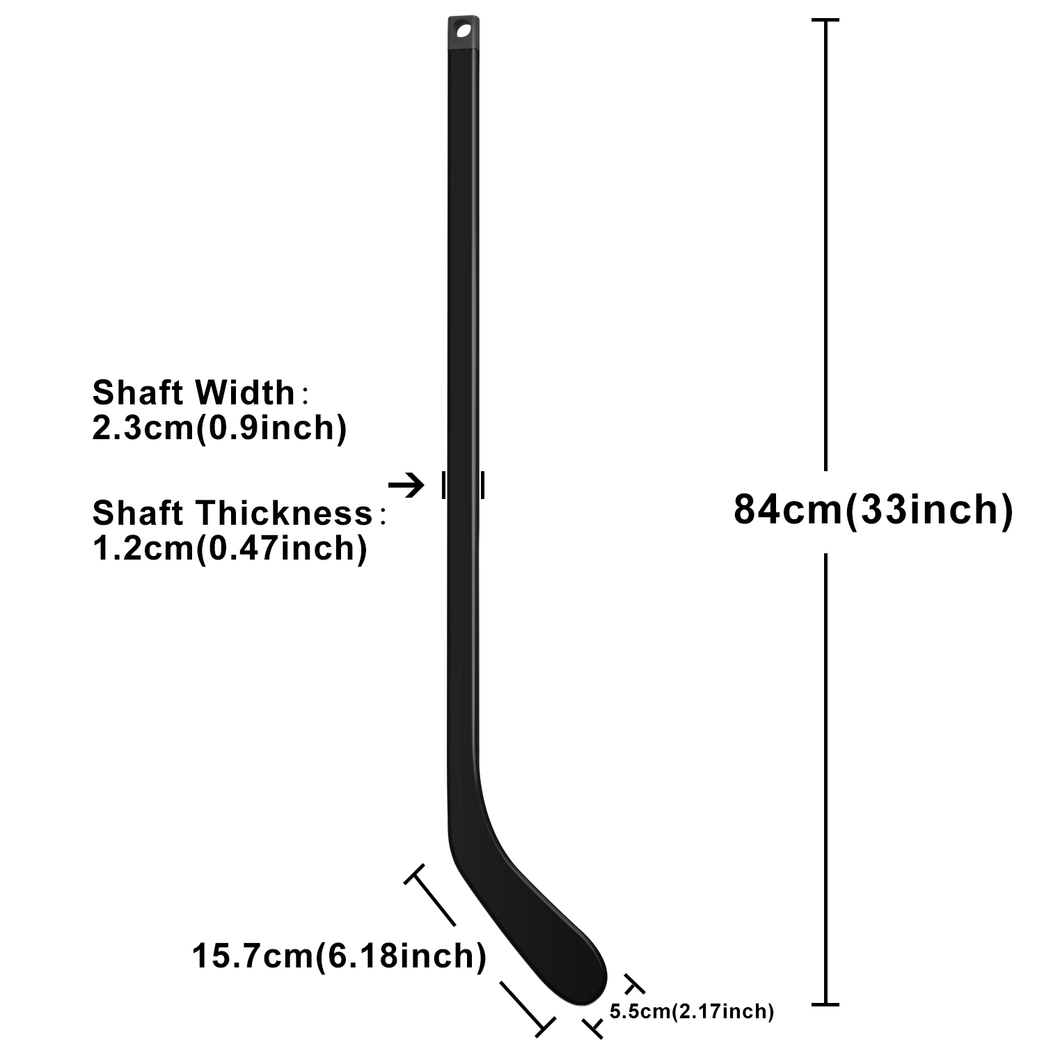 Top - Notch Kina Kvalitets Fiberglass Mini Ishockey Stick (XS) til unge spillere